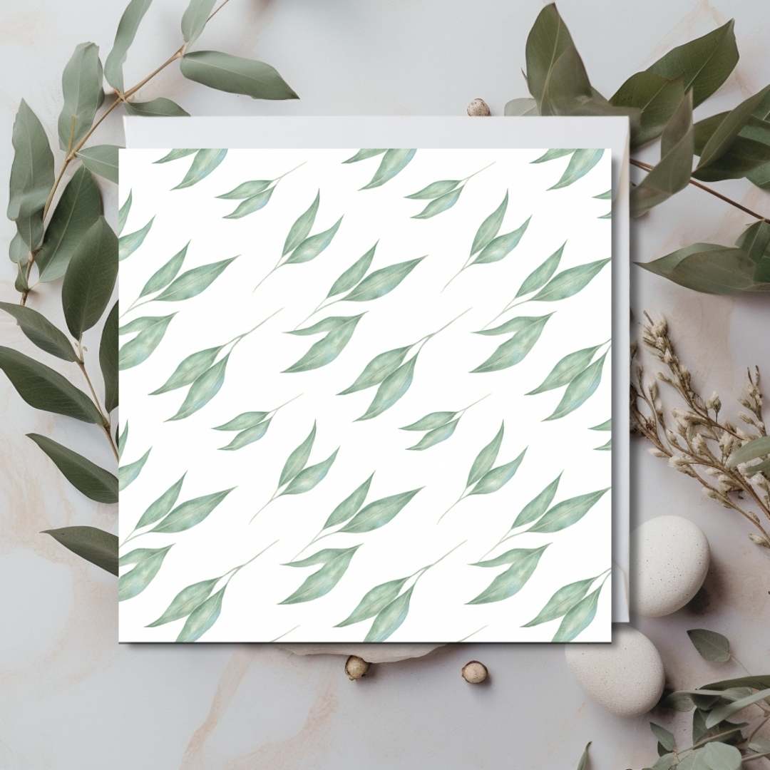Eucalyptus Pattern Greeting Card