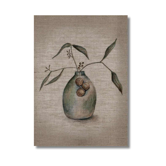 Vase with Eucalyptus - Australian Nature Still Life Postcard