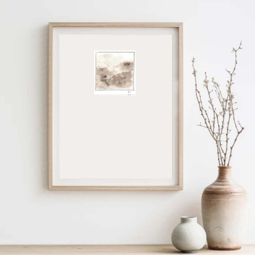 Original Miniature Watercolour – ‘Warmed by the Sky’
