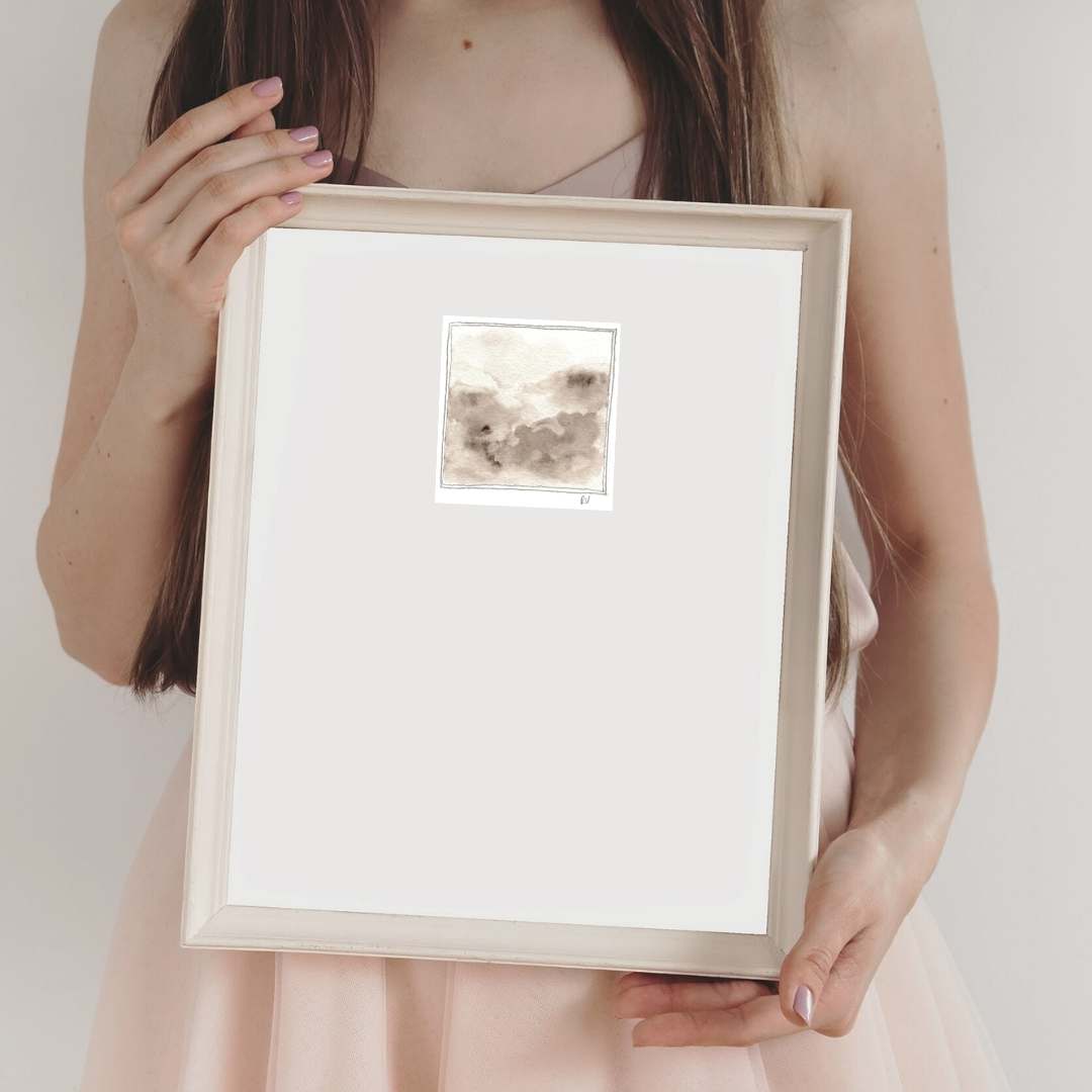 Original Miniature Watercolour – ‘Warmed by the Sky’