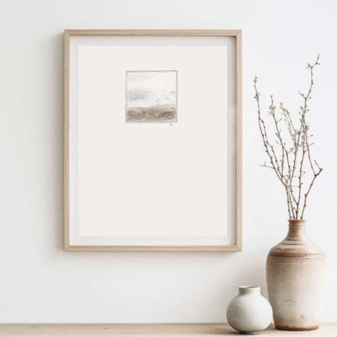 Original Miniature Watercolour – ‘Soft Earth’