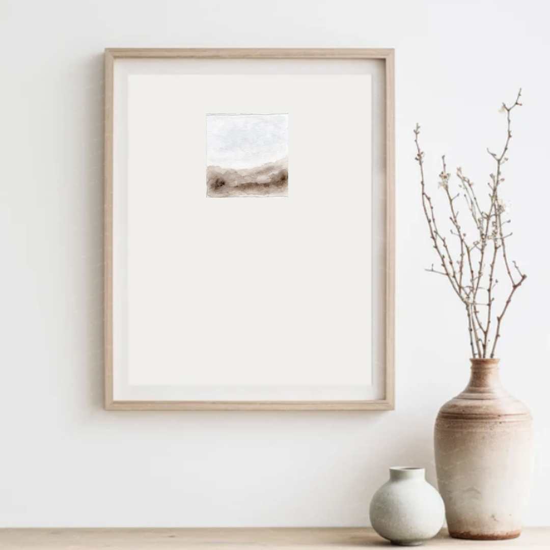 Original Miniature Watercolour – ‘Where the Hills Begin’