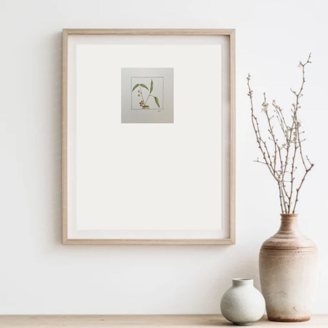 Original Miniature Watercolour – Falling Light