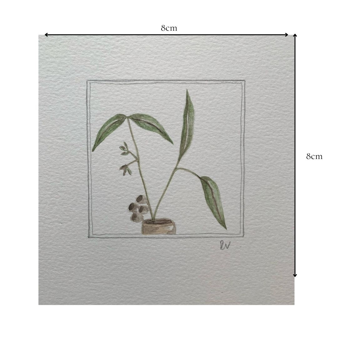Original Miniature Watercolour – Falling Light