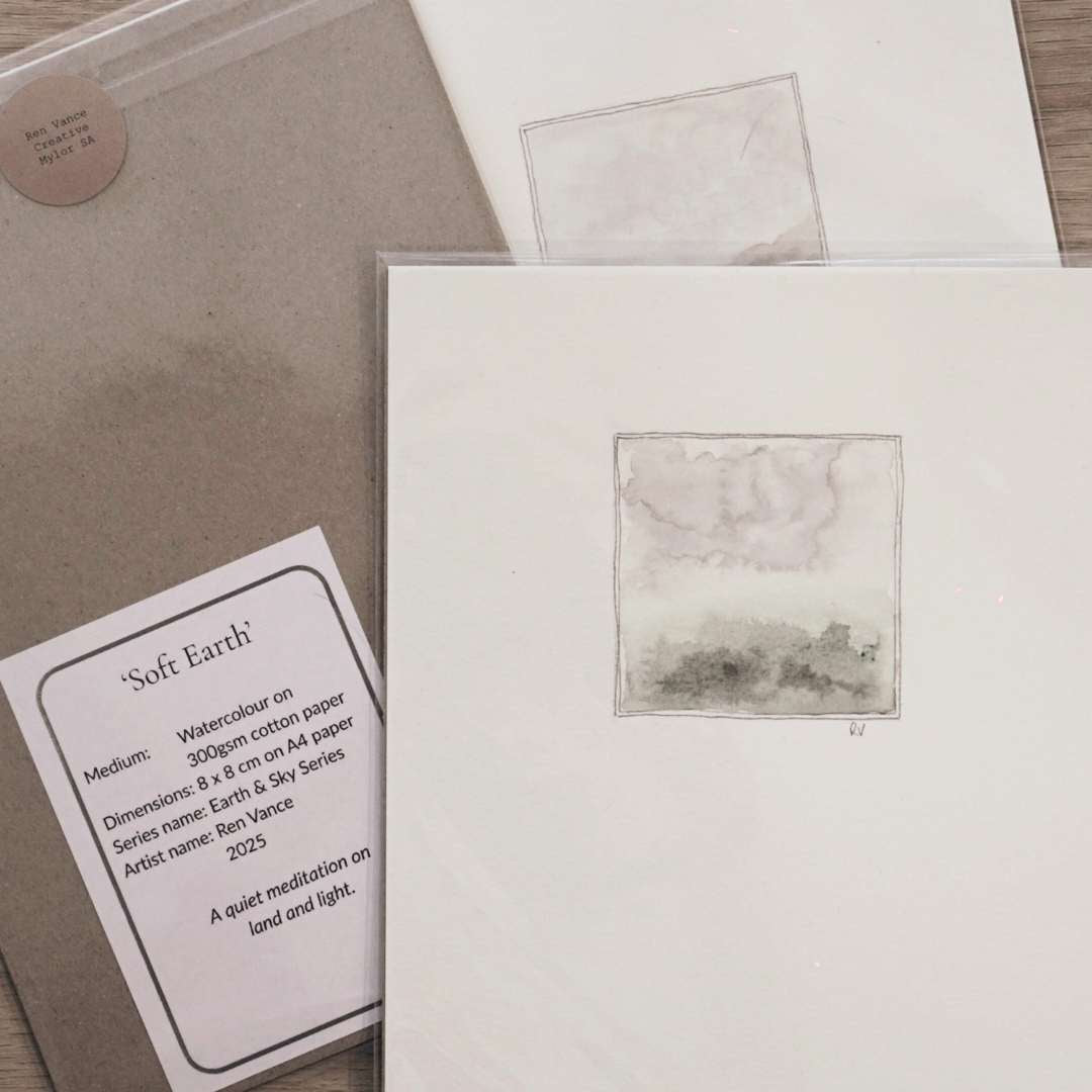 Original Miniature Watercolour – ‘Soft Earth’