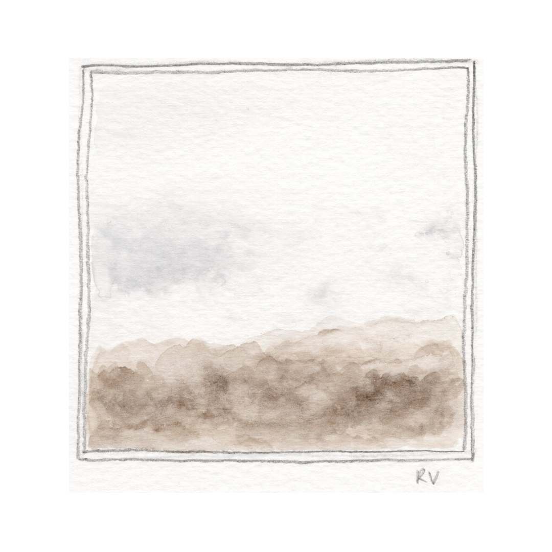 Original Miniature Watercolour – ‘Soft Earth’
